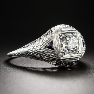 Art Deco .95 Carat Diamond Engagement Ring