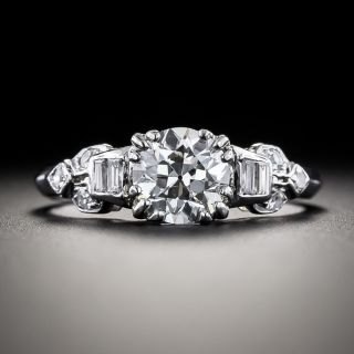 Art Deco .96 Carat Diamond Engagement Ring - GIA I VS2 - 2