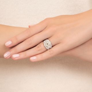 Art Deco .96 Carat Diamond Engagement Ring - GIA L VS1