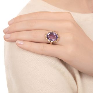 Art Deco Amethyst Solitaire Ring