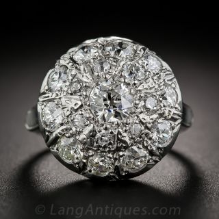 Art Deco Bombe Diamond Ring