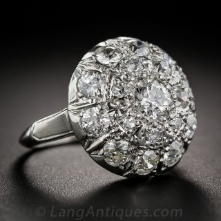 Art Deco Bombe Diamond Ring