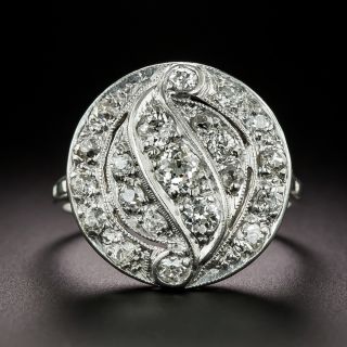 Art Deco Circle Diamond Dinner Ring - 3