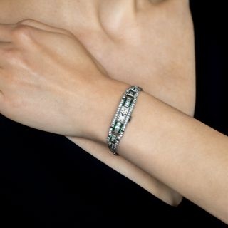 Art Deco Diamond And Jadeite Watch