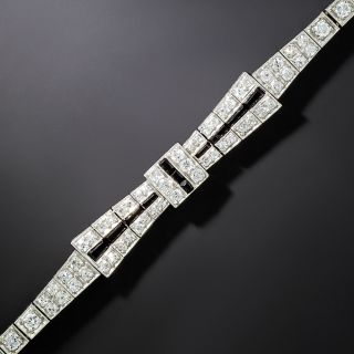 Art Deco Diamond and Onyx Bracelet - 2