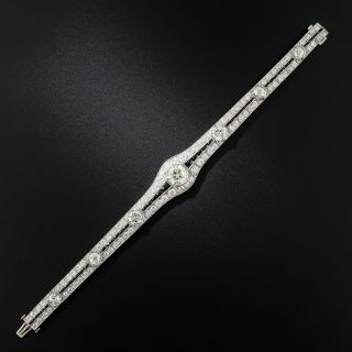Art Deco Diamond and Onyx Bracelet - 5