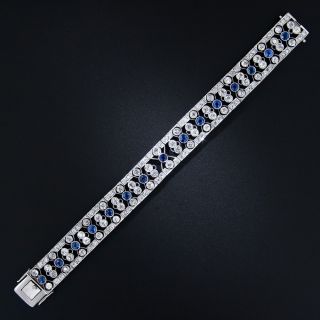Art Deco Diamond and Sapphire Bracelet - 6