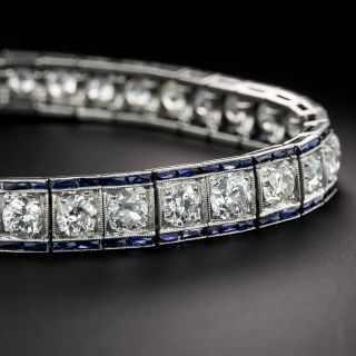 Art Deco Diamond and *Sapphire Bracelet - 3