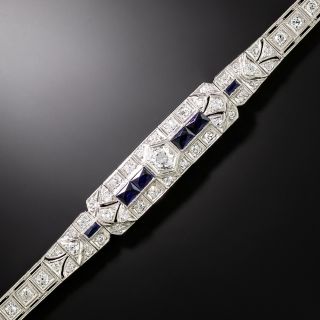 Art Deco Diamond and *Sapphire Bracelet - 4