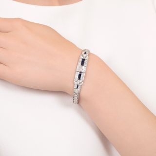 Art Deco Diamond and Sapphire* Bracelet