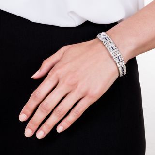 Art Deco Diamond and Sapphire* Bracelet