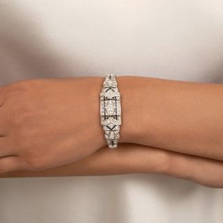 Art Deco Diamond and *Sapphire Bracelet