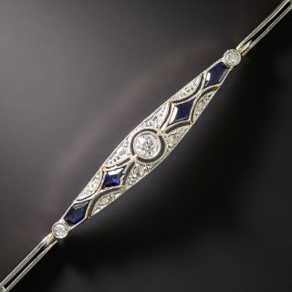 Art Deco Diamond and *Sapphire Bracelet - 2