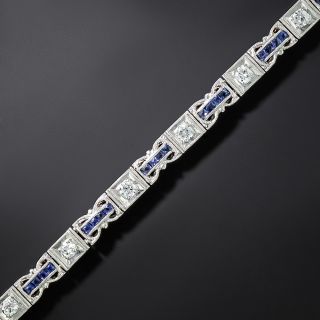 Art Deco Diamond and Sapphire Bracelet - 3