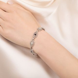 Art Deco Diamond and Sapphire* Bracelet by Kohn & Co.