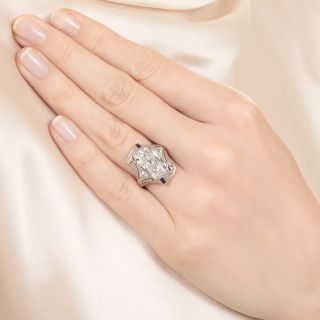 Art Deco Diamond and Sapphire* Dinner Ring
