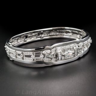 Art Deco Diamond Bangle Bracelet