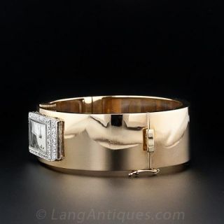Art Deco Diamond Bangle Watch