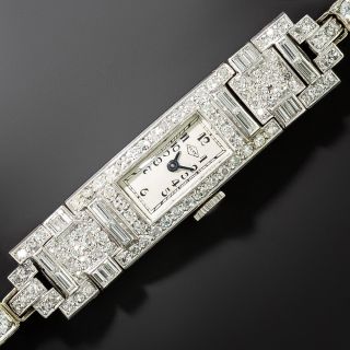 Art Deco Diamond Bracelet Watch by Péry - 2