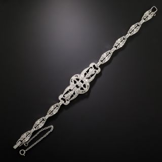 Art Deco Diamond Bracelet with Marquise Center - 3
