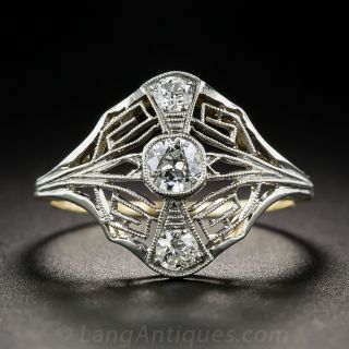 Art Deco Diamond Dinner Ring - 1