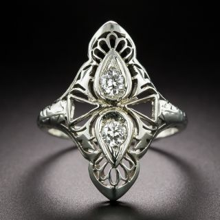 Art Deco Diamond Dinner Ring by Belais - 2