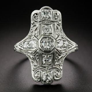 Art Deco Diamond Dinner Ring by F & F Felger - 3
