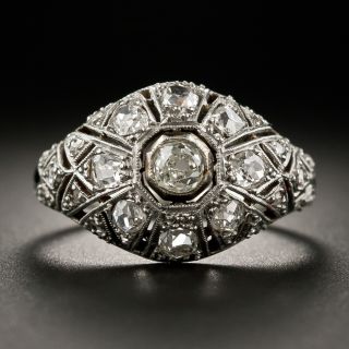 Art Deco Diamond Dome Ring, Size 6 1/4 - 6