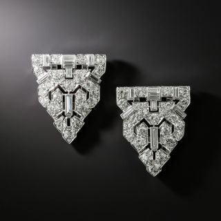 Art Deco Diamond Dress Clips - 3