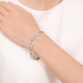 Art Deco Diamond Fancy Link Bracelet