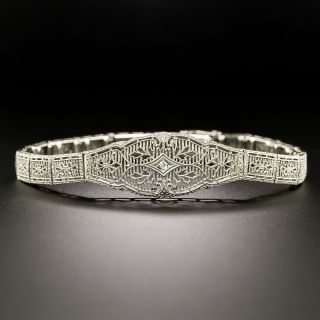 Art Deco Diamond Filigree Bracelet by Shiman - 2