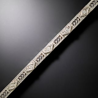 Art Deco Diamond Link Bracelet - 3