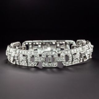 Art Deco Diamond Link Bracelet - 2