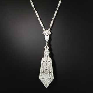 Art Deco Diamond Lorgnette Necklace - 3