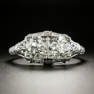 Art Deco Diamond Moi et Toi Ring - GIA I VS2/SI1 - 3