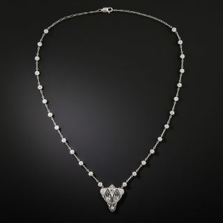 Art Deco Diamond Necklace - 3