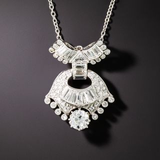 Art Deco Diamond Pendant - 3