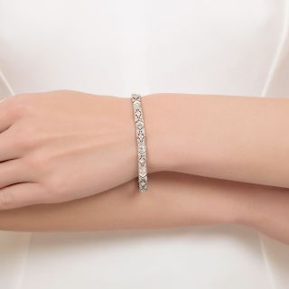 Art Deco Diamond Pierced Bracelet