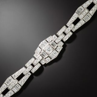 Art Deco Diamond Platinum Bracelet - 2