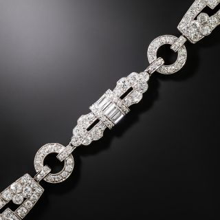  Art Deco Diamond Platinum Bracelet - 2