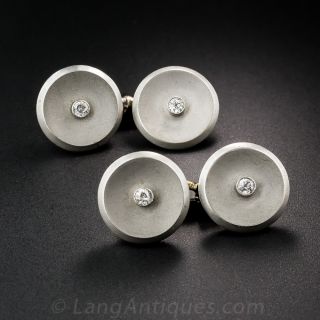 Art Deco Diamond-Set Cuff Links - 2