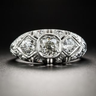 Art Deco Diamond Three-Stone Ring