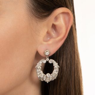Art Deco Diamond Wreath Earrings