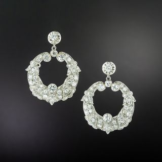 Art Deco Diamond Wreath Earrings - 2