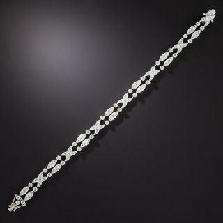 Art Deco Diamond 'X' Link Bracelet - 2