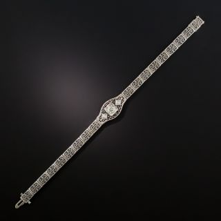 Art Deco Filigree Diamond Bracelet 
