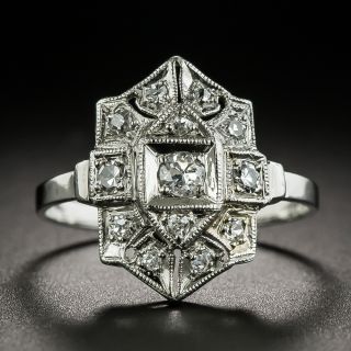 Art Deco Geometric Diamond Dinner Ring - 2