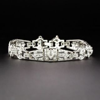 Art Deco Marquise Diamond Link Bracelet - 2
