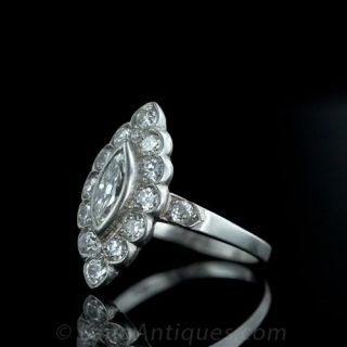 Art Deco Marquise Diamond Ring