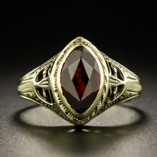 Art Deco Marquise Garnet Ring - 2